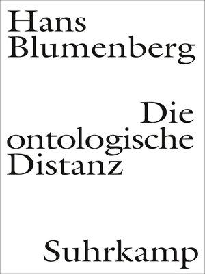 cover image of Die ontologische Distanz